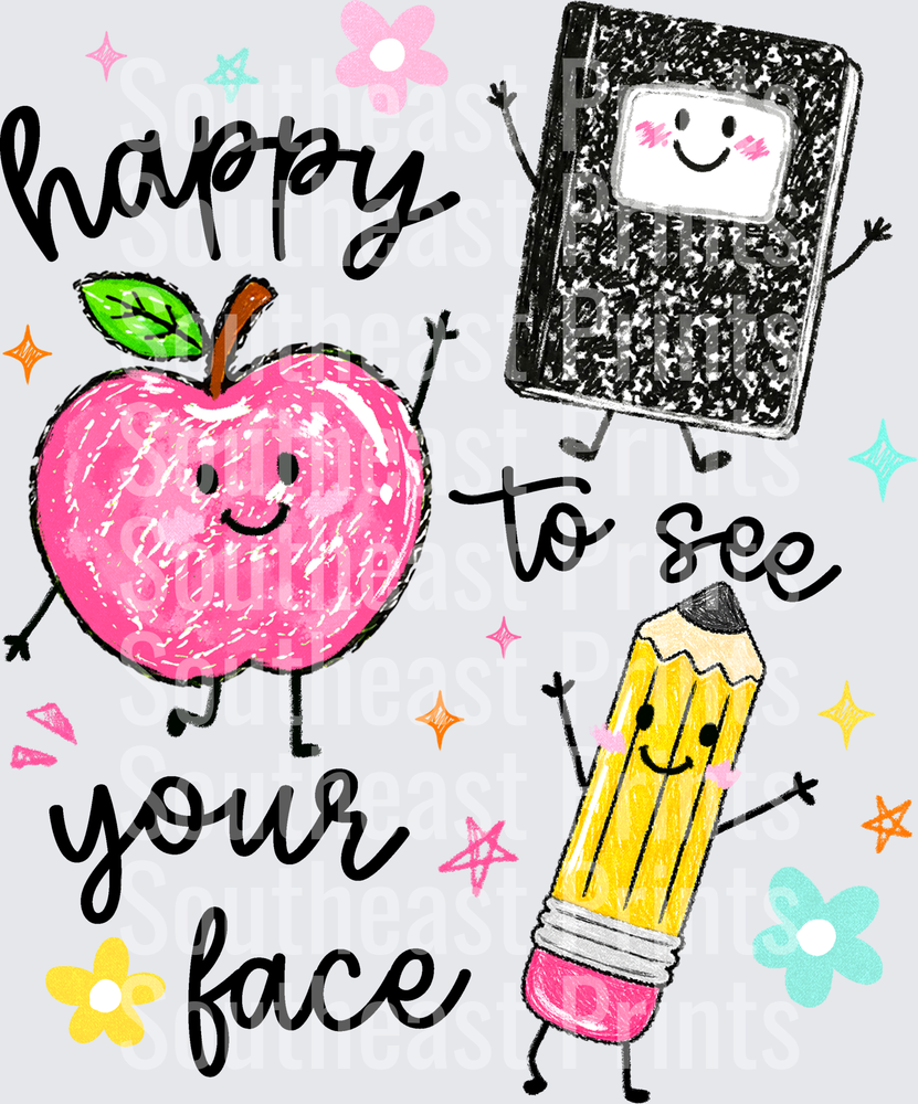 Happy To See Your Face Kawaii School Supplies