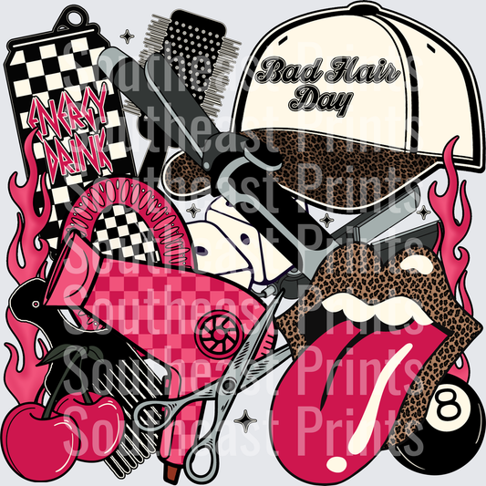 Hairstylist Retro Collage