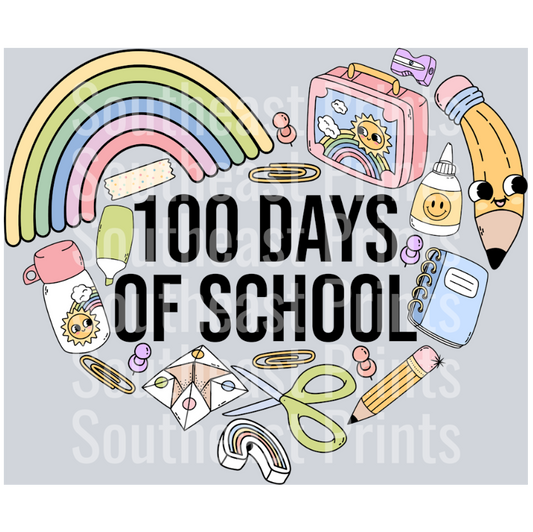 100 Days School Heart