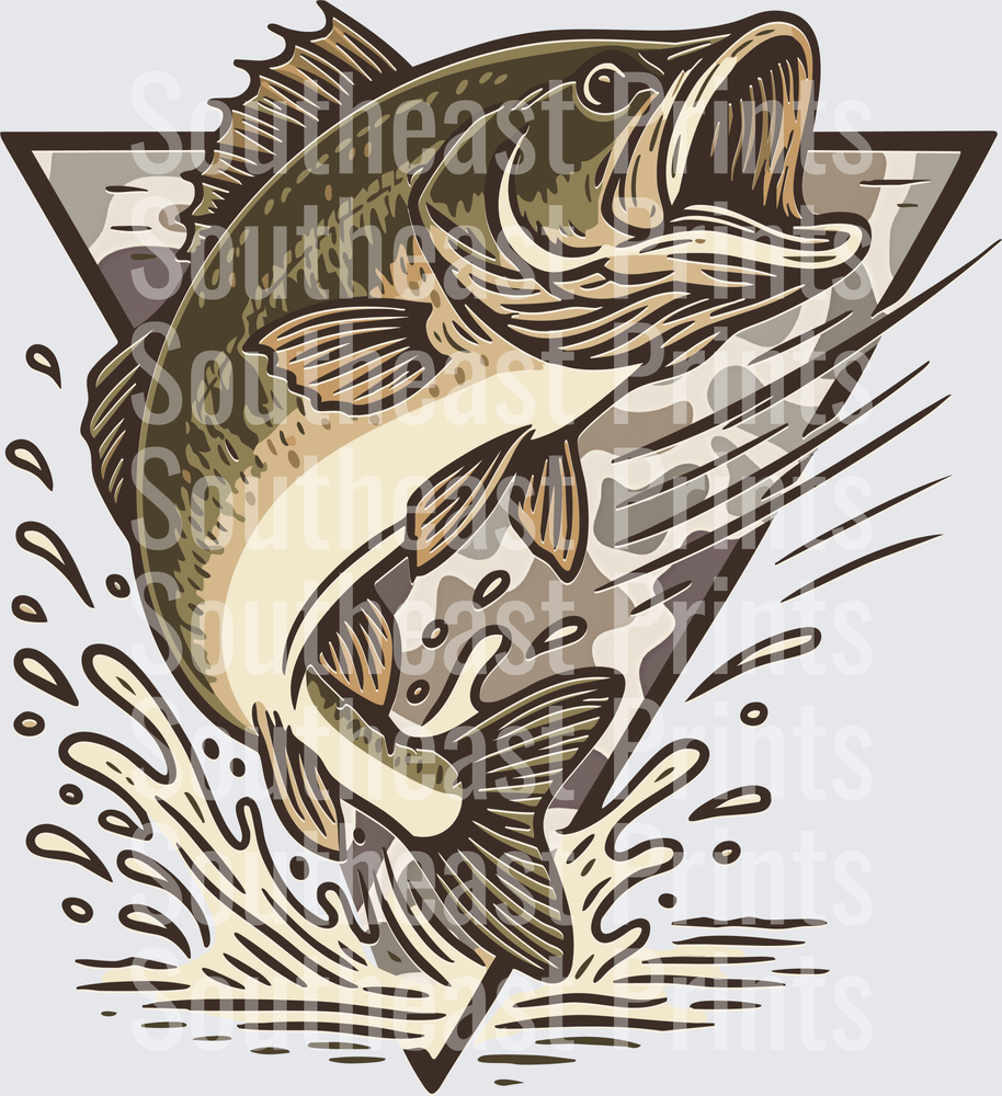 Largemouth Bass Leaping