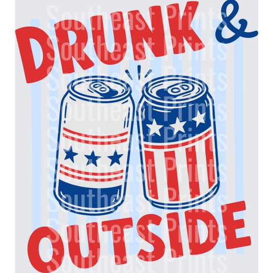 Drunk Outside Beer Cans