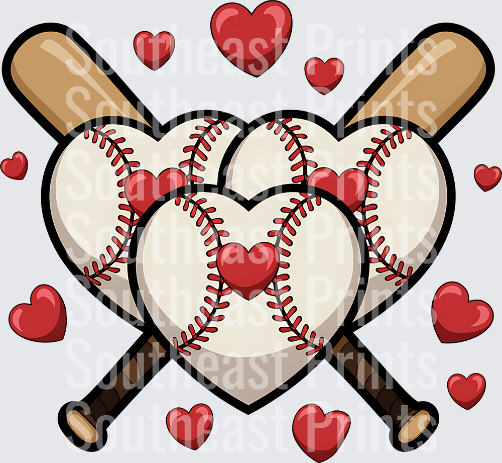 Baseball Heart Love