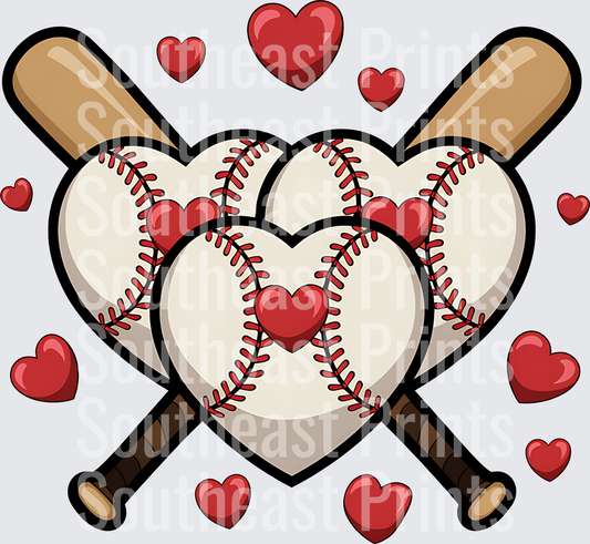 Baseball Heart Love
