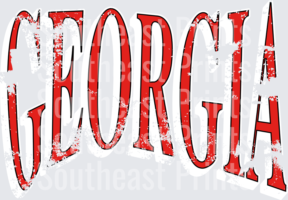 Georgia Distressed Red