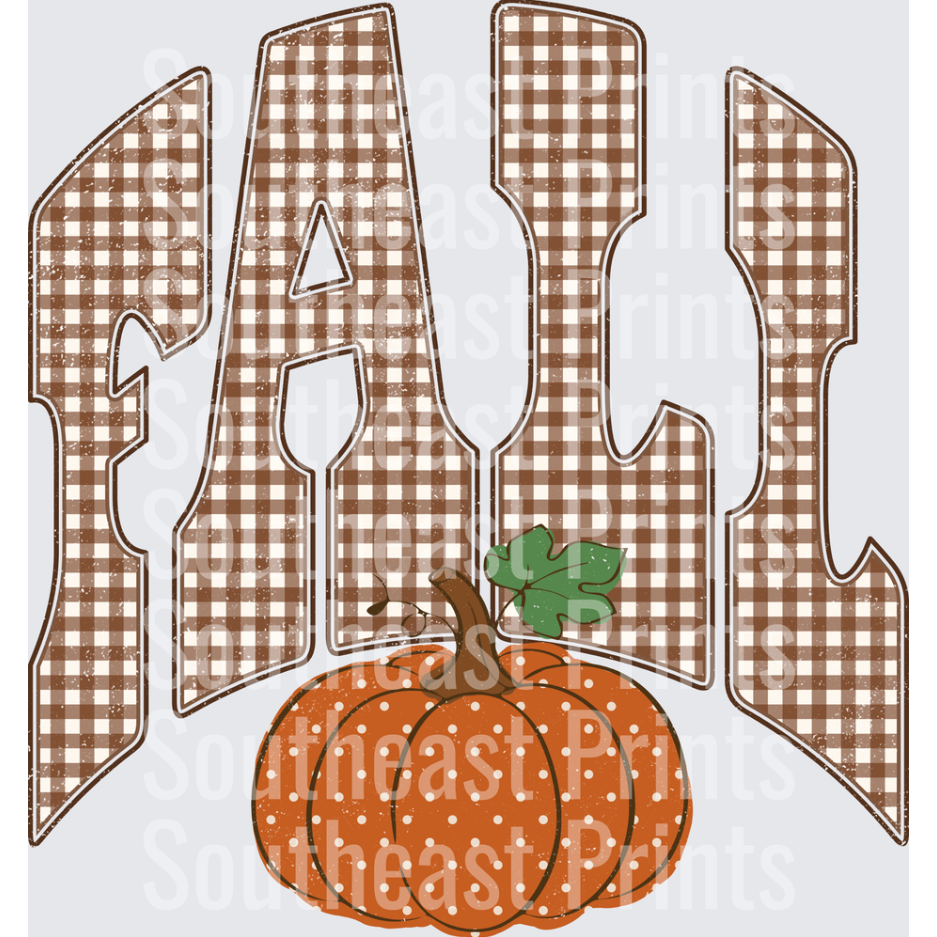 Fall Gingham Pumpkin