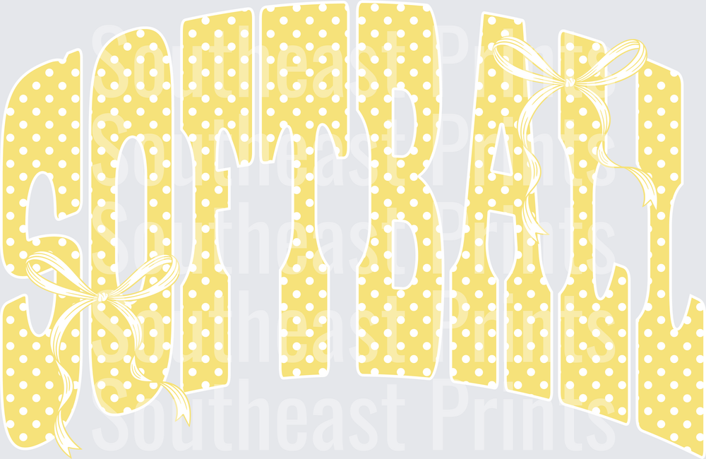 Yellow Polka Dot Softball
