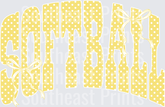 Yellow Polka Dot Softball