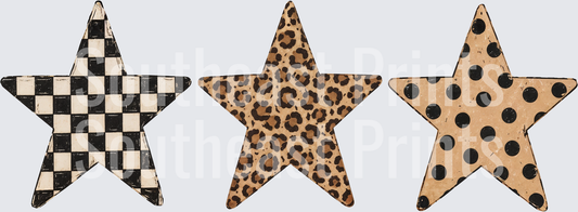 Patterned Stars Trio
